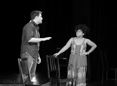 Matt& Deena improv comedy in the Baltimore Improv Festival