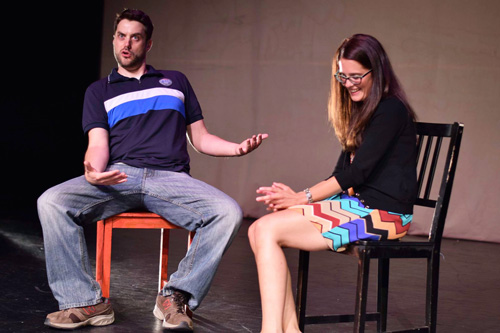 Matt& Julie improv comedy in the 2015 Baltimore Improv Festival
