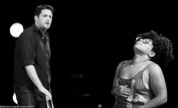 Matt& Deena improv comedy in the Baltimore Improv Festival