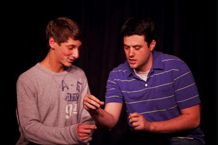 Matt& Elliot, improv comedy with an audience member at Duofest